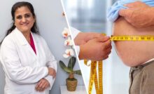 malti gupta spula screen with measuring tape around a man's waist